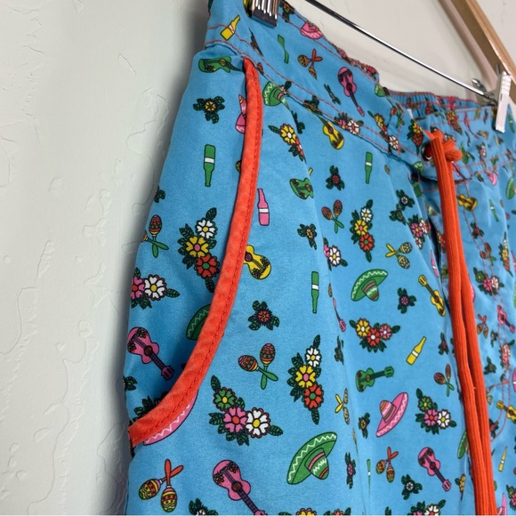 Beach Bros Cinco de Mayo Men’s Novelty Printed Swim Trunks Sombreros Size Small - Picture 5 of 15